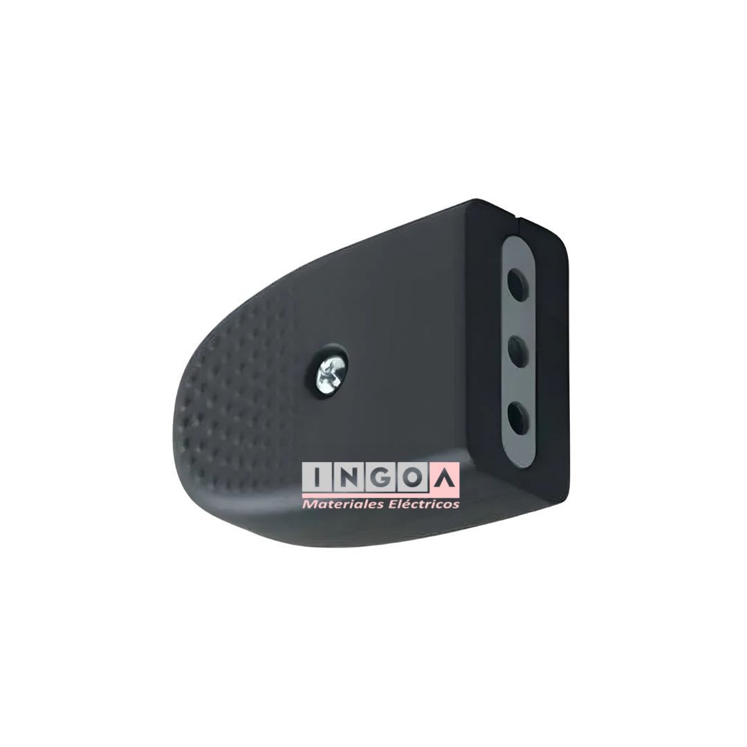 Enchufe Hembra Volante 2P+T 10A 250V Dom. Negro - Stanford4
