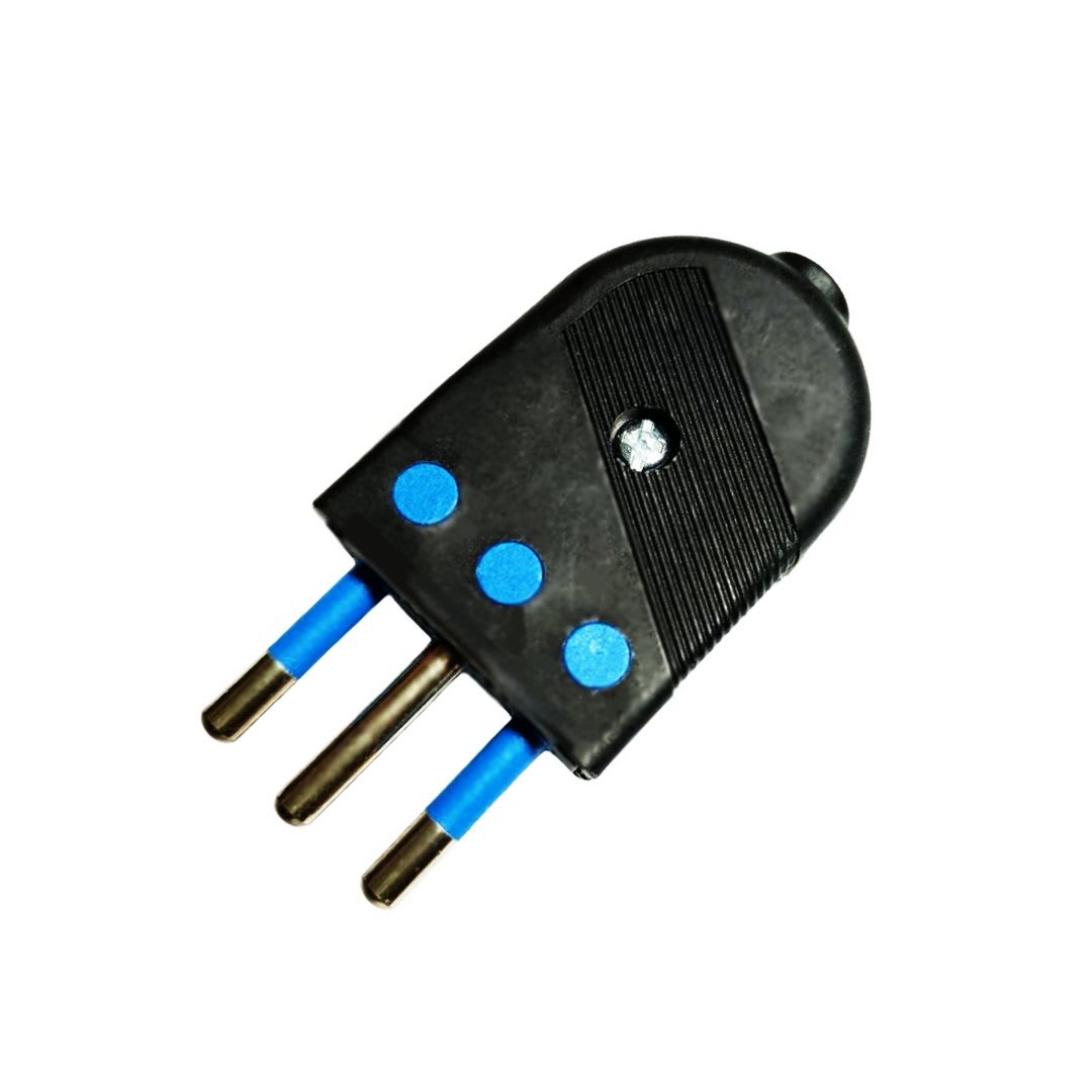 Enchufe Macho Volante Convertible 2P+T 10A 250V Dom. Negro - Stanford - Imagen Principal