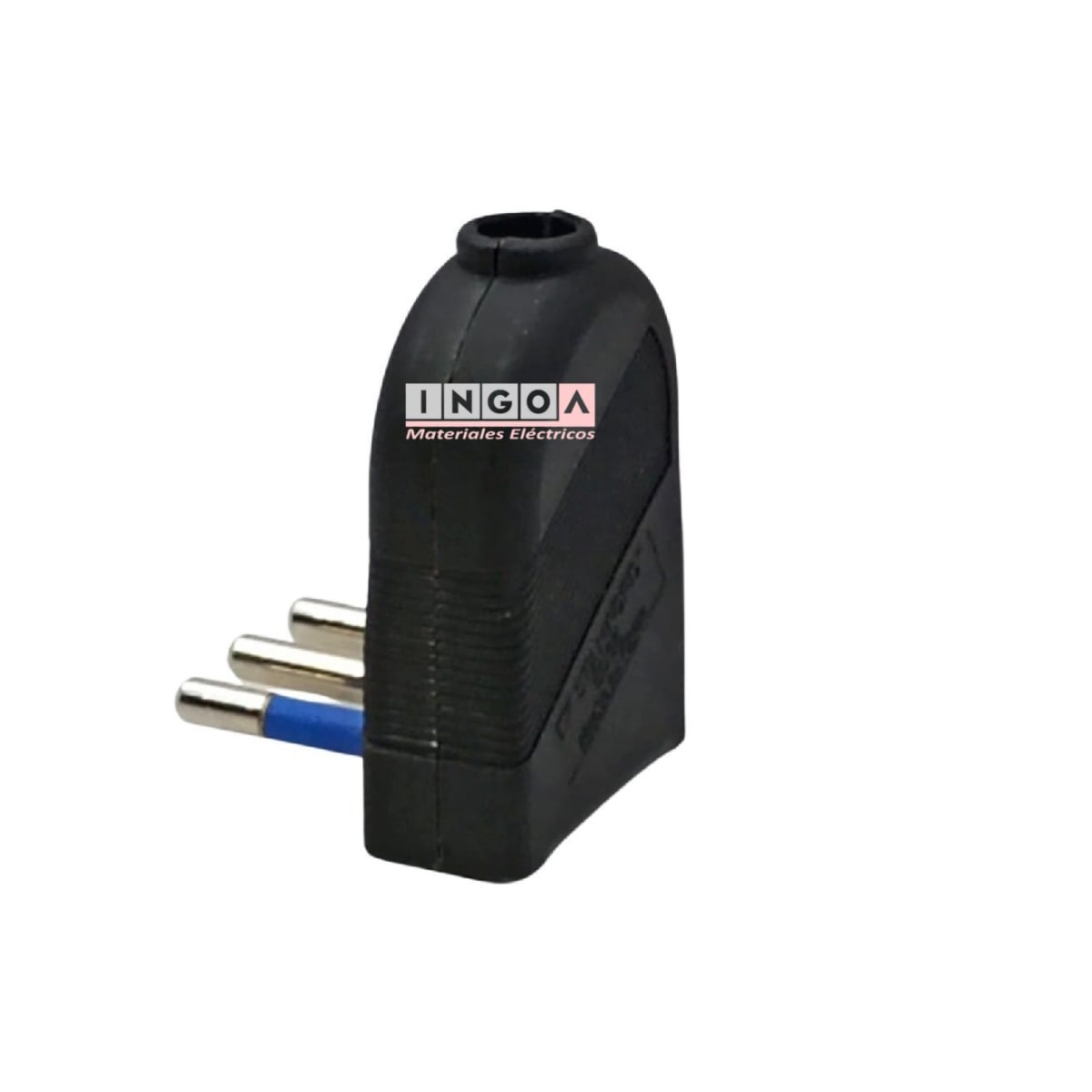 Enchufe Macho Volante Convertible 2P+T 10A 250V Dom. Negro - Stanford5