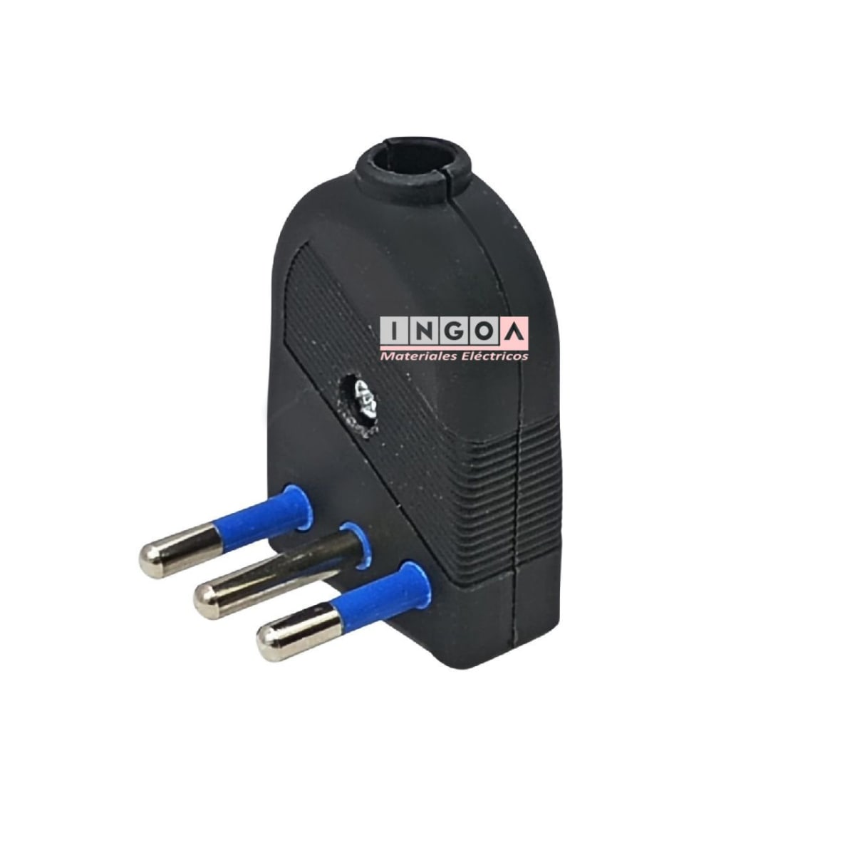 Enchufe Macho Volante Convertible 2P+T 10A 250V Dom. Negro - Stanford6