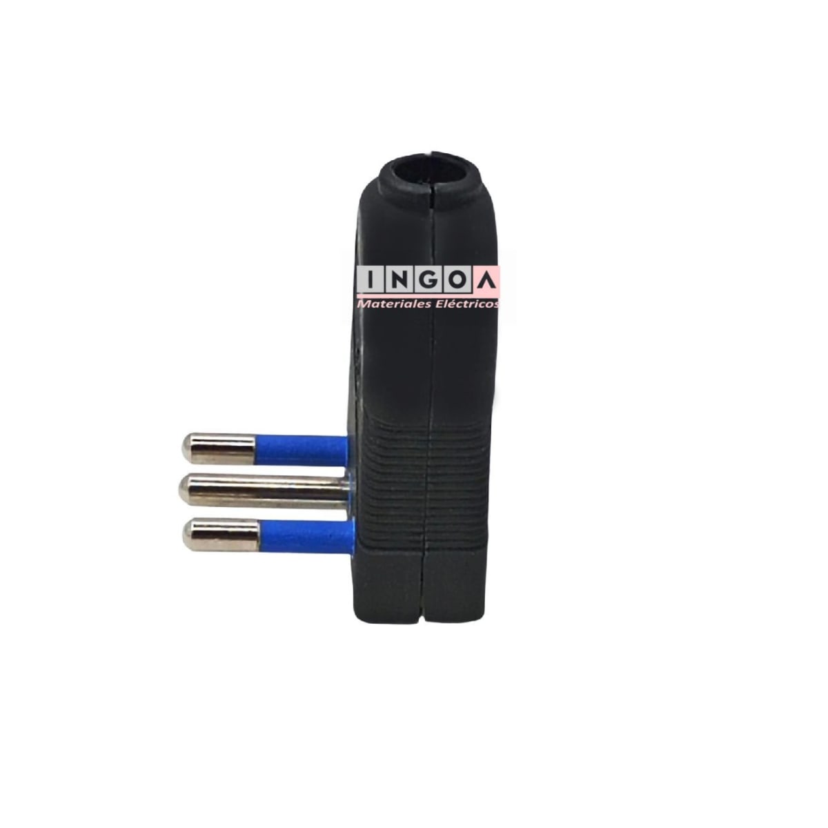 Enchufe Macho Volante Convertible 2P+T 10A 250V Dom. Negro - Stanford - Vista 7