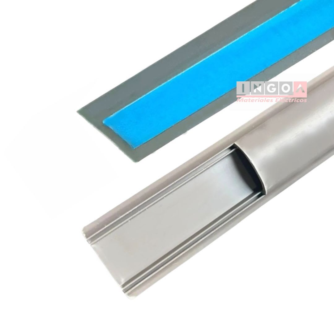Canaleta PVC Piso 50x15x2000 Gris Con Adhesivo - Vista 5