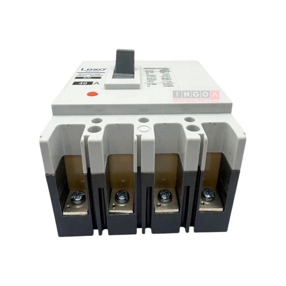 Interruptor Automatico Caja Moldeada 4x40A 35KA Lexo - Vista 4