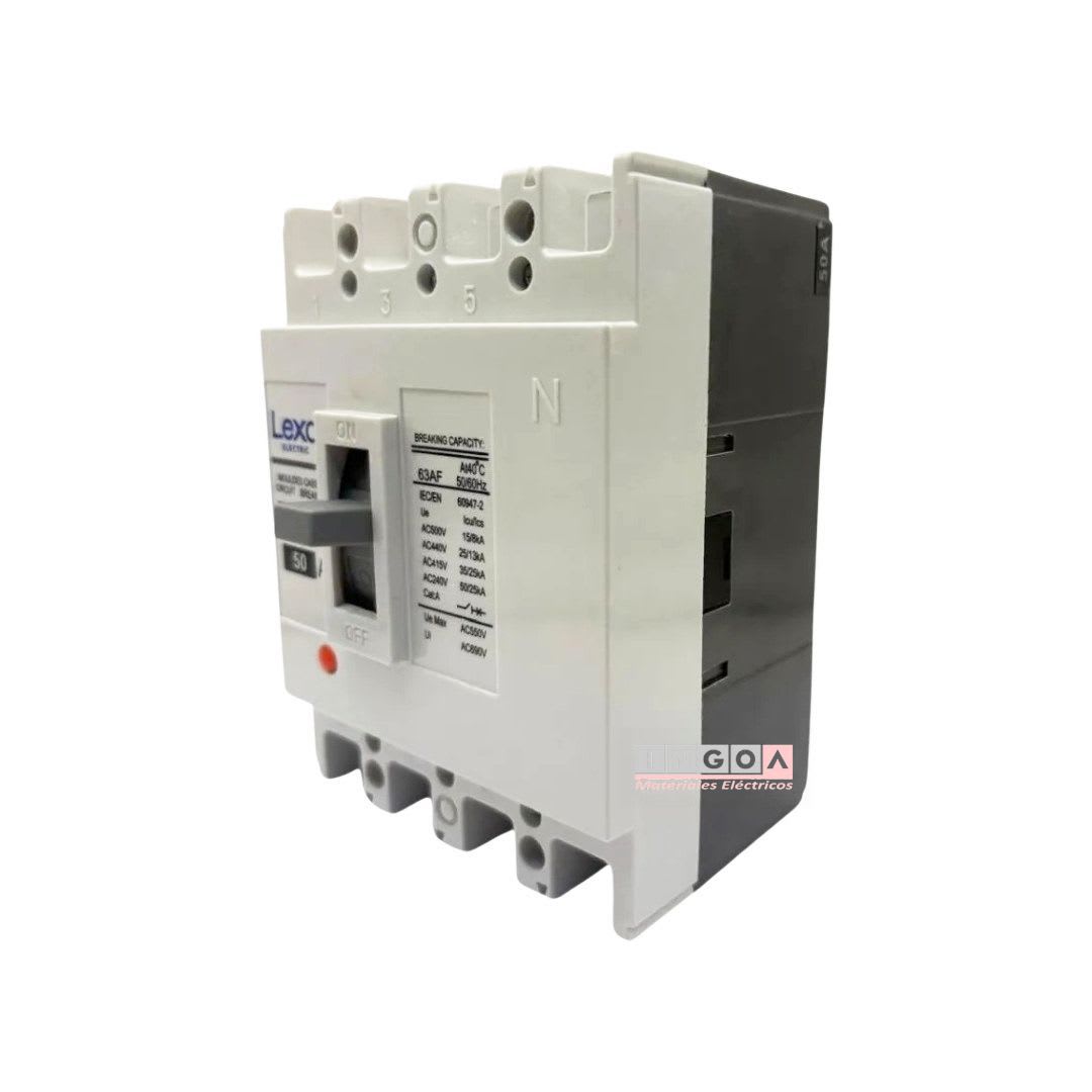 Interruptor Automatico Caja Moldeada 4x50A 35KA Lexo - Vista 2