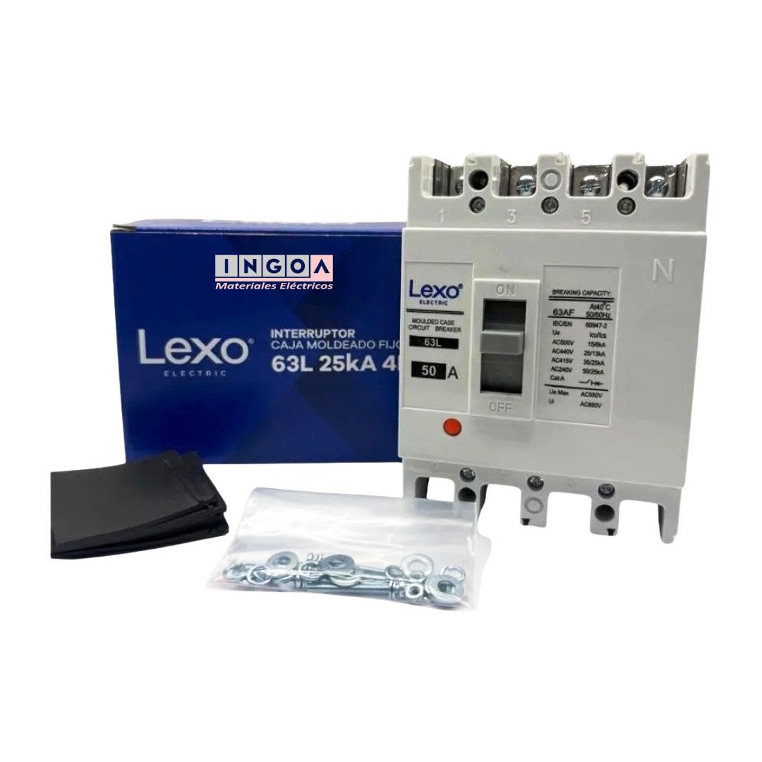 Interruptor Automatico Caja Moldeada 4x50A 35KA Lexo - Vista 4