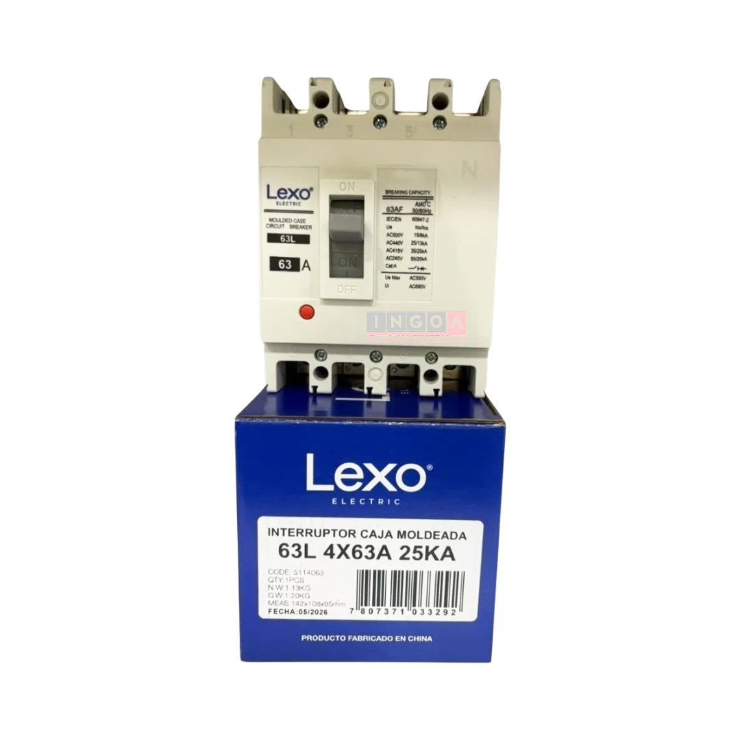 Interruptor Automatico Caja Moldeada 4x63A 35KA Lexo - Vista 2