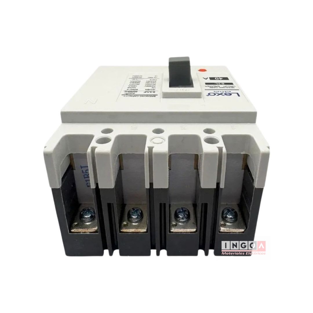 Interruptor Automatico Caja Moldeada 4x63A 35KA Lexo - Vista 4