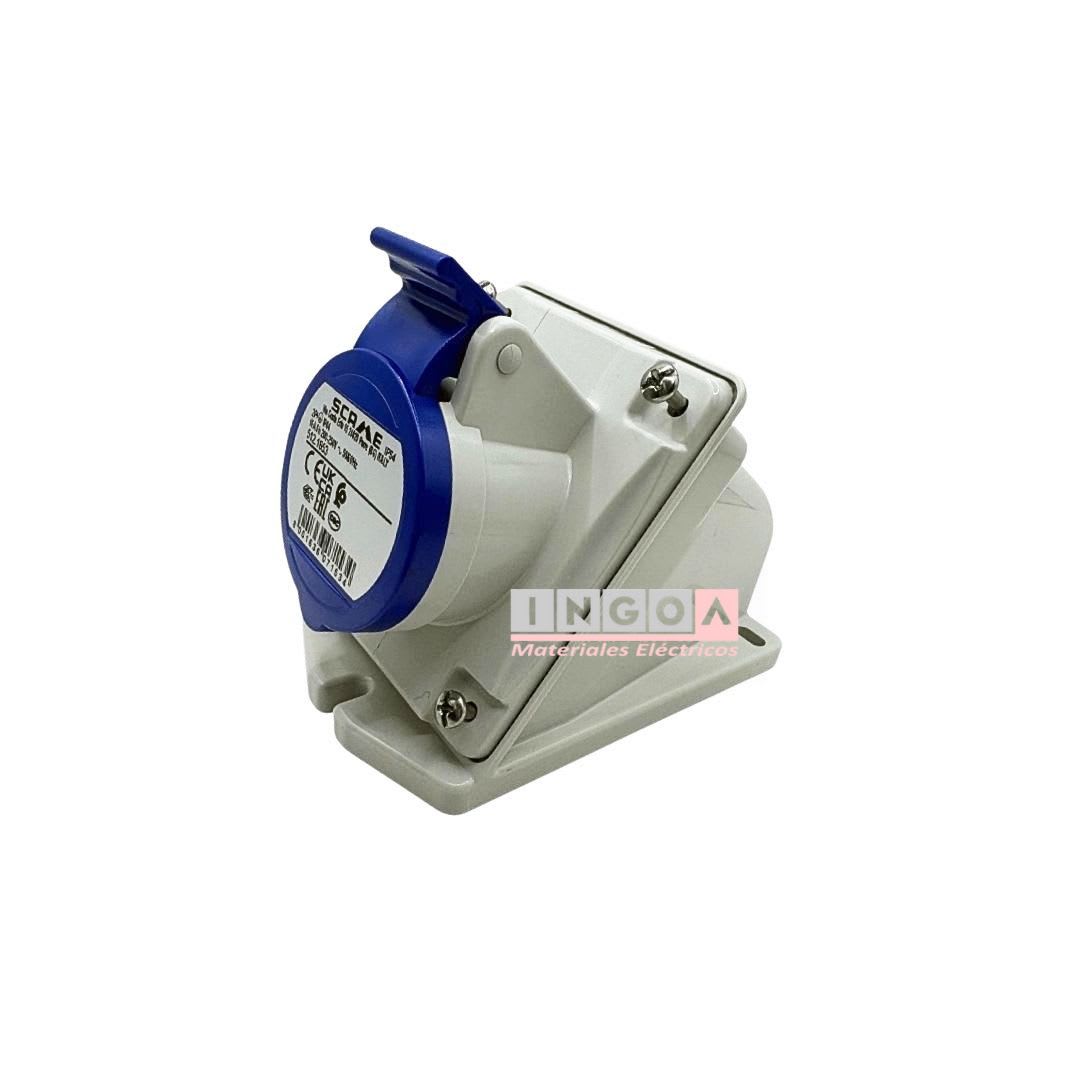 Enchufe Ind. Hembra Sobrepuesta 2P+T 16A 220V IP44 - Scame2