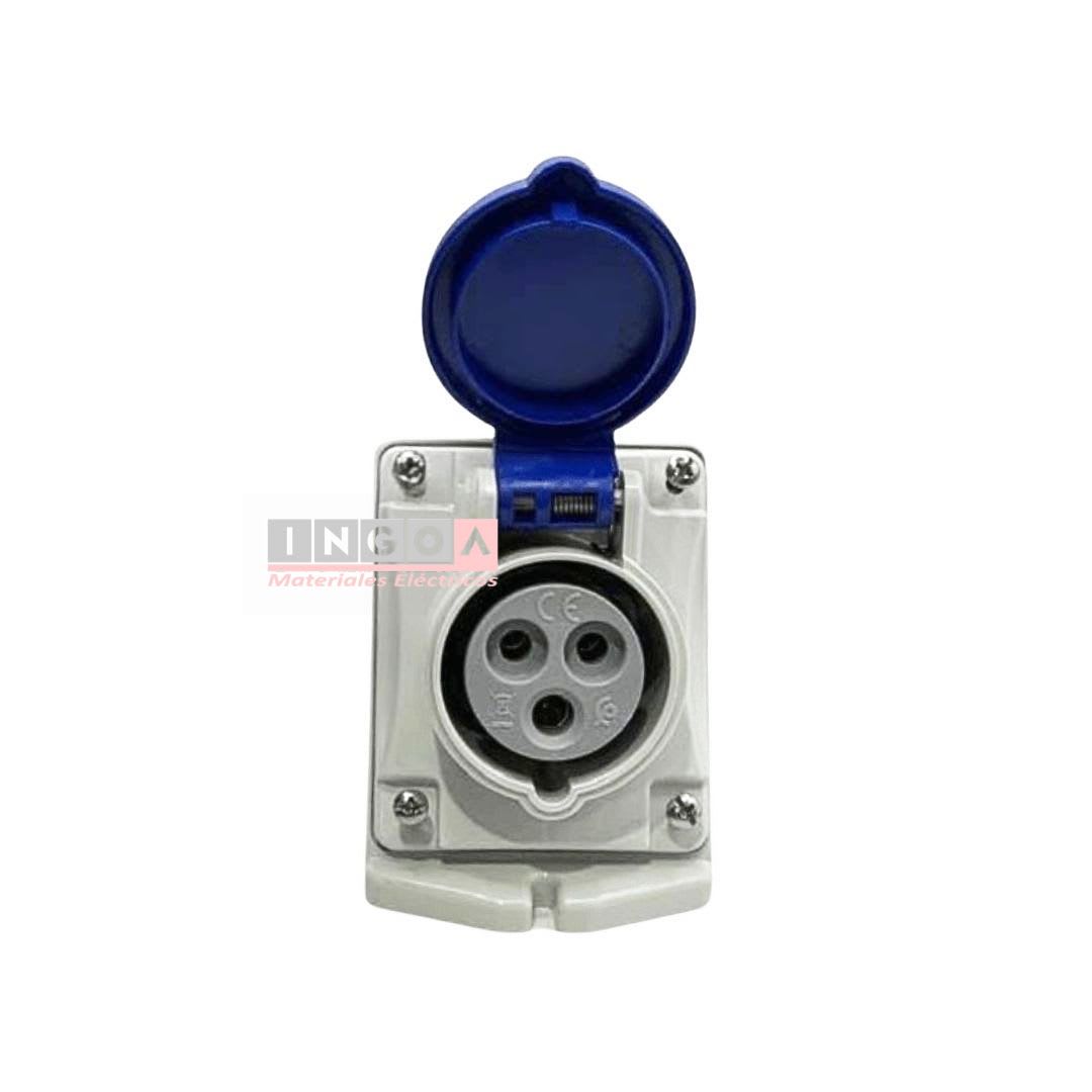 Enchufe Ind. Hembra Sobrepuesta 2P+T 16A 220V IP44 - Scame4