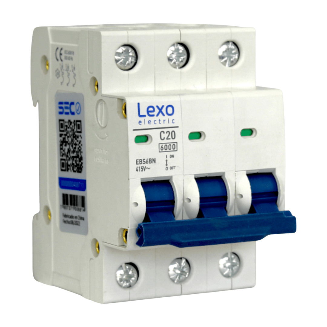 Int. Automatico Lexo 3x20A 6KA Curva C 0