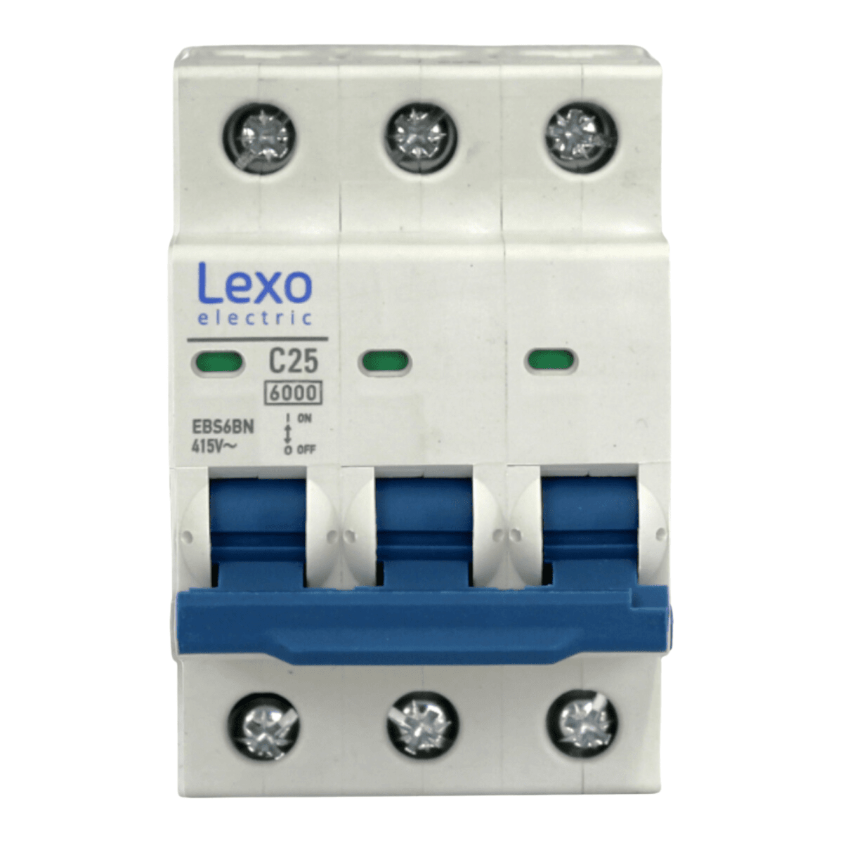 Int. Automatico Lexo 3x25A 6KA Curva C - Vista 2