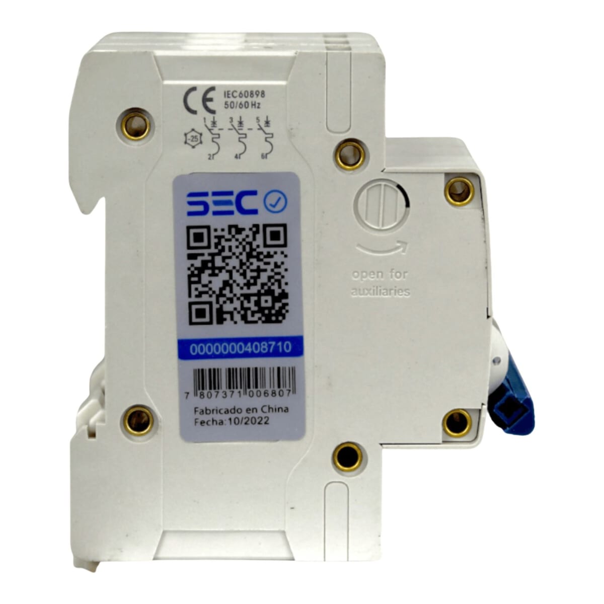 Int. Automatico Lexo 3x50A 6KA Curva C - Vista 3