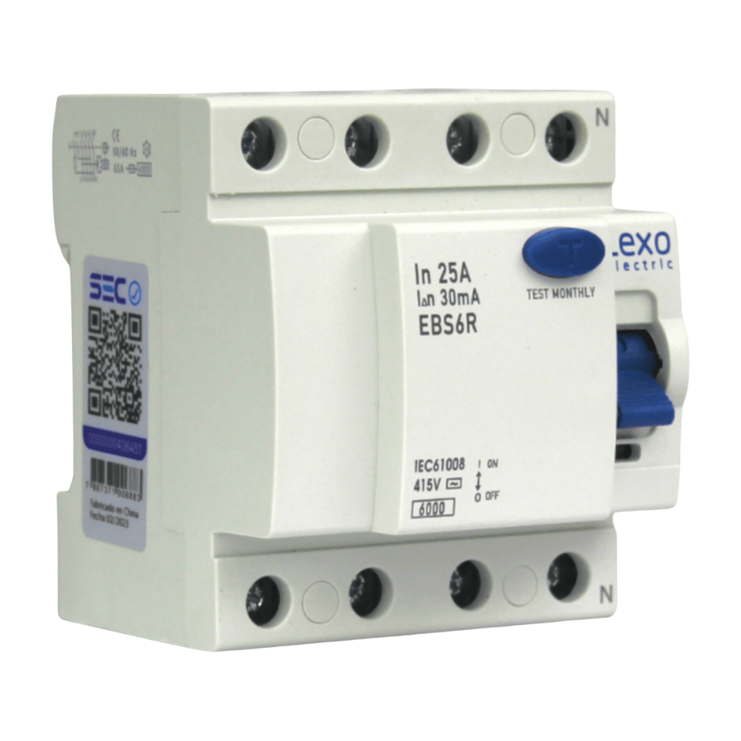 Int. Diferencial Lexo 4x25A 30mA Clase AC 0