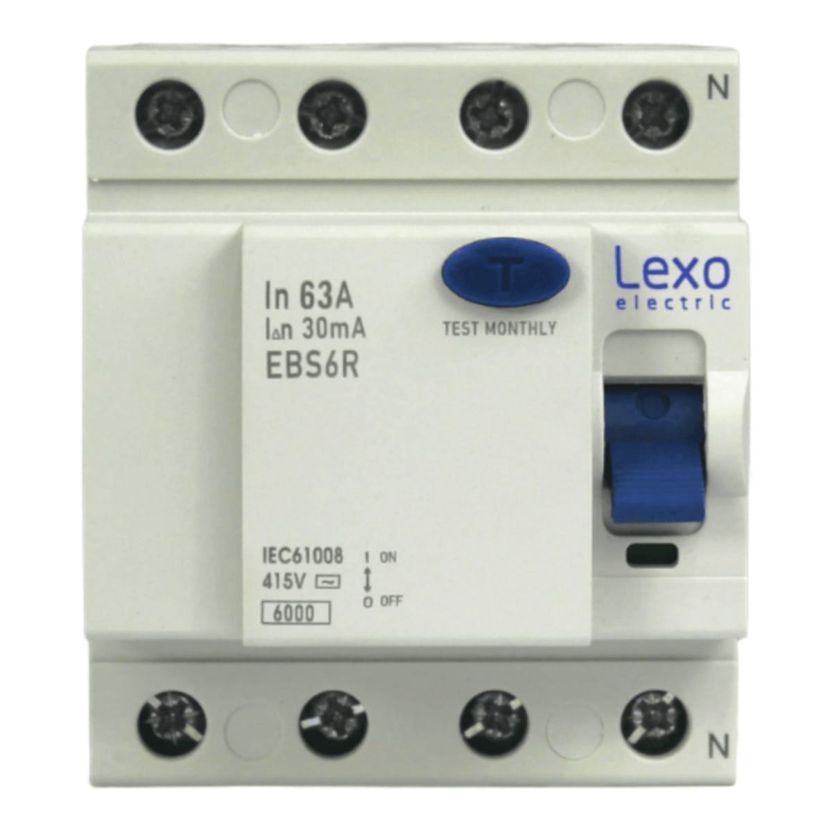 Int. Diferencial Lexo 4x63A 30mA Clase AC - Vista 2