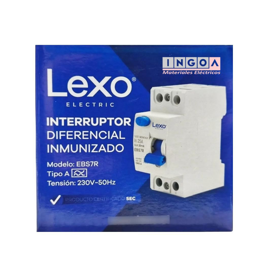 Int. Diferencial Lexo 2x63A 30mA Clase A6