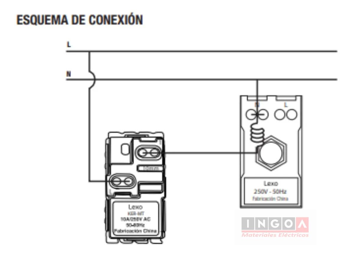 Modulo Pulsador Timbre 10A 250V Blanco - Lexo4