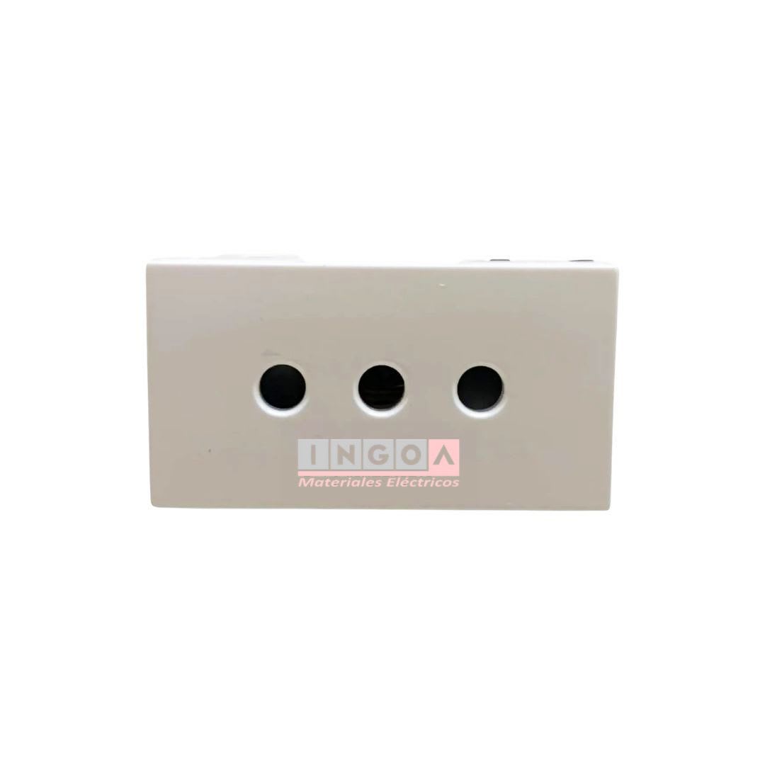 Modulo Enchufe 2P+T 10A 250V Blanco - Lexo2