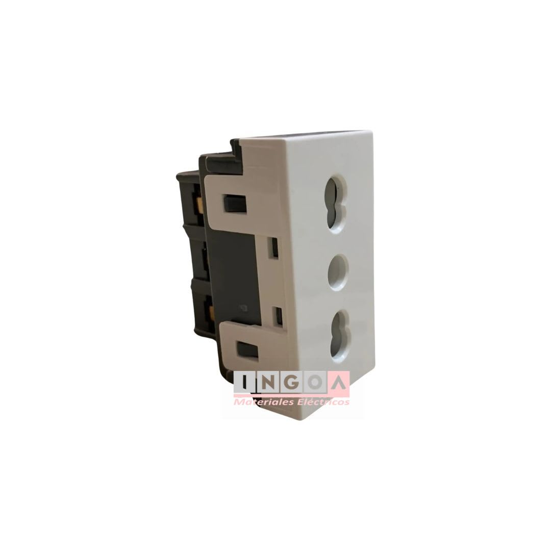 Modulo Enchufe 2P+T 10/16A 250V Blanco - Lexo4