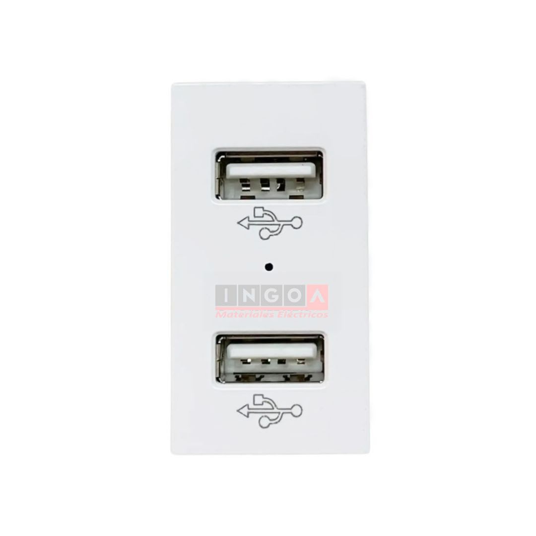 Modulo Enchufe USB 5V Blanco - Lexo2