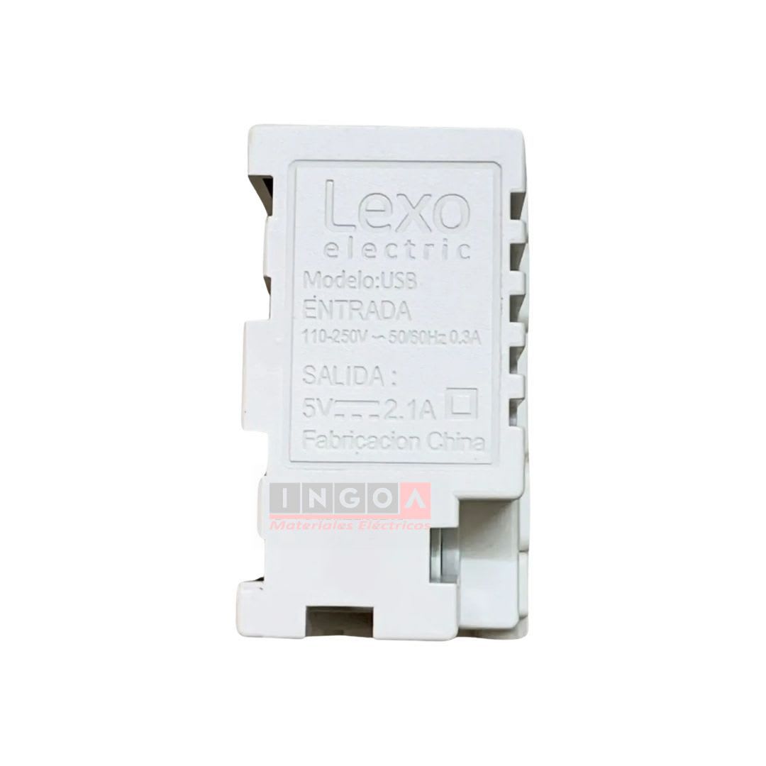 Modulo Enchufe USB 5V Blanco - Lexo3