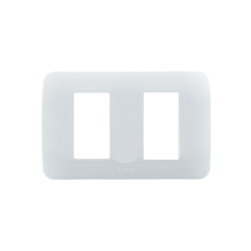 Placa Tapa 2 Modulos Color Blanco - Lexo 0