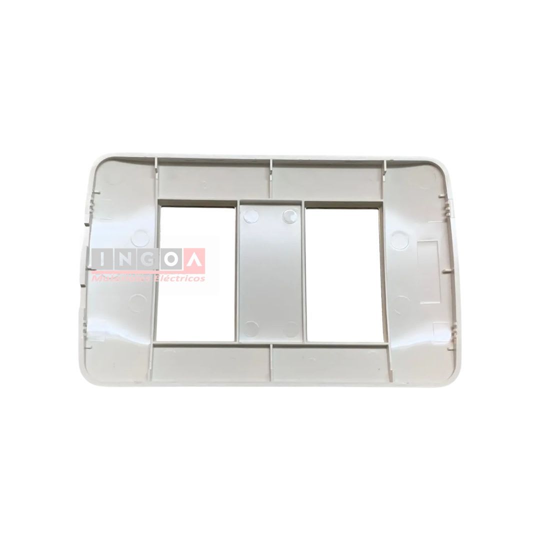 Placa Tapa 2 Modulos Color Blanco - Lexo3