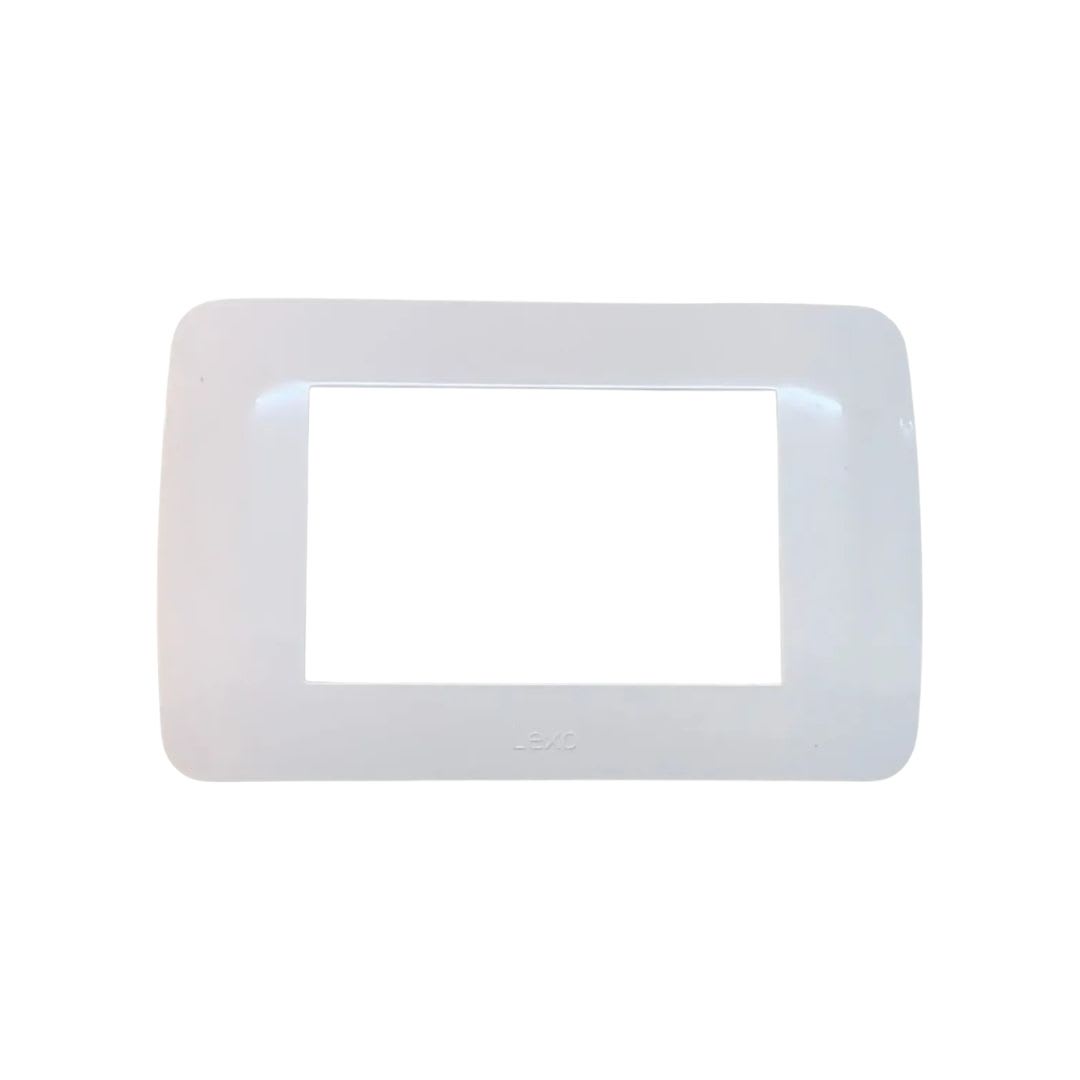 Placa Tapa 3 Modulos Color Blanco - Lexo 0