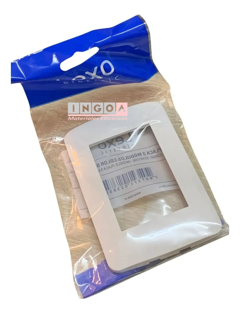 Placa Tapa 3 Modulos Color Blanco - Lexo4