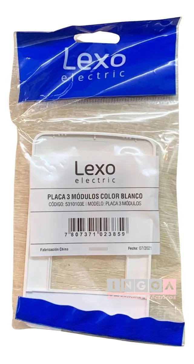 Placa Tapa 3 Modulos Color Blanco - Lexo5
