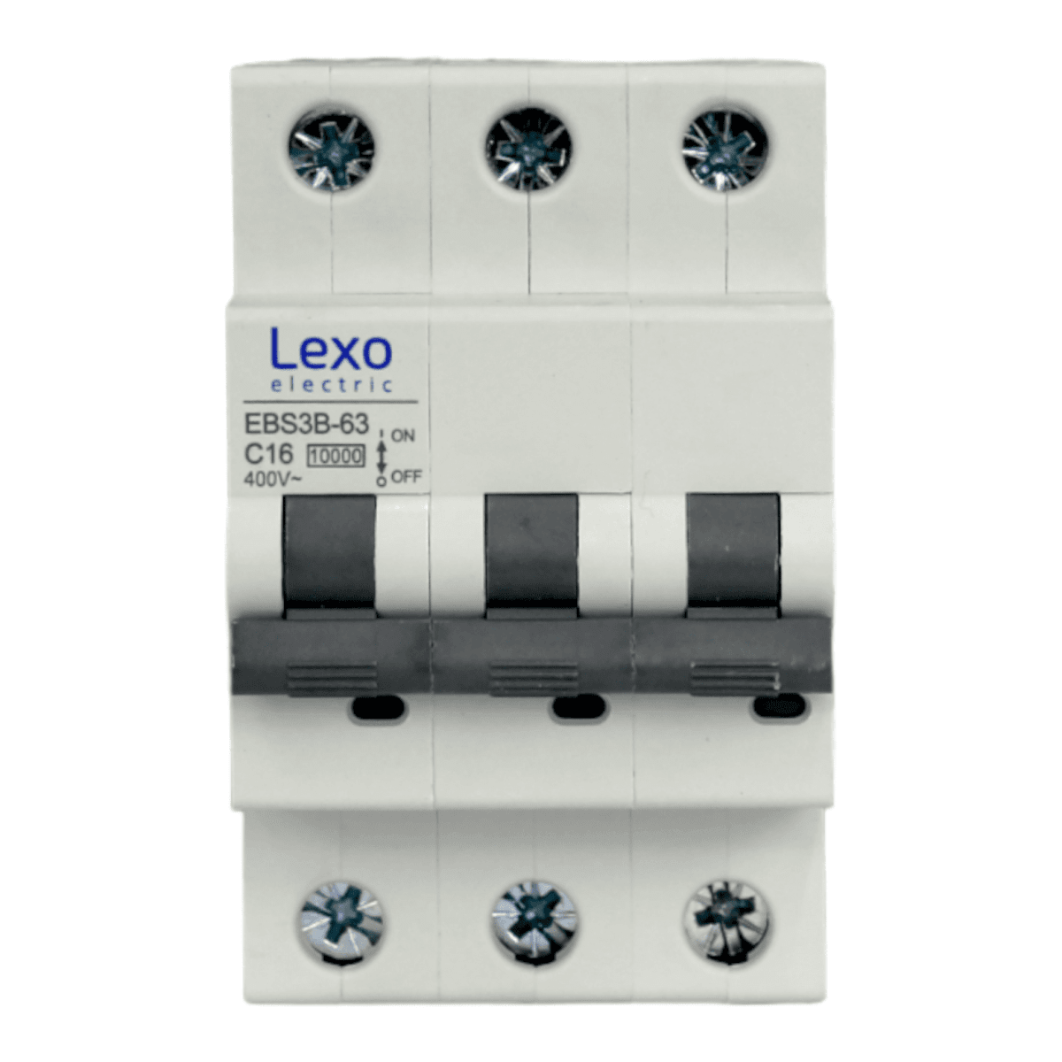Int. Automatico Lexo 3x16A 10KA Curva C - Vista 2