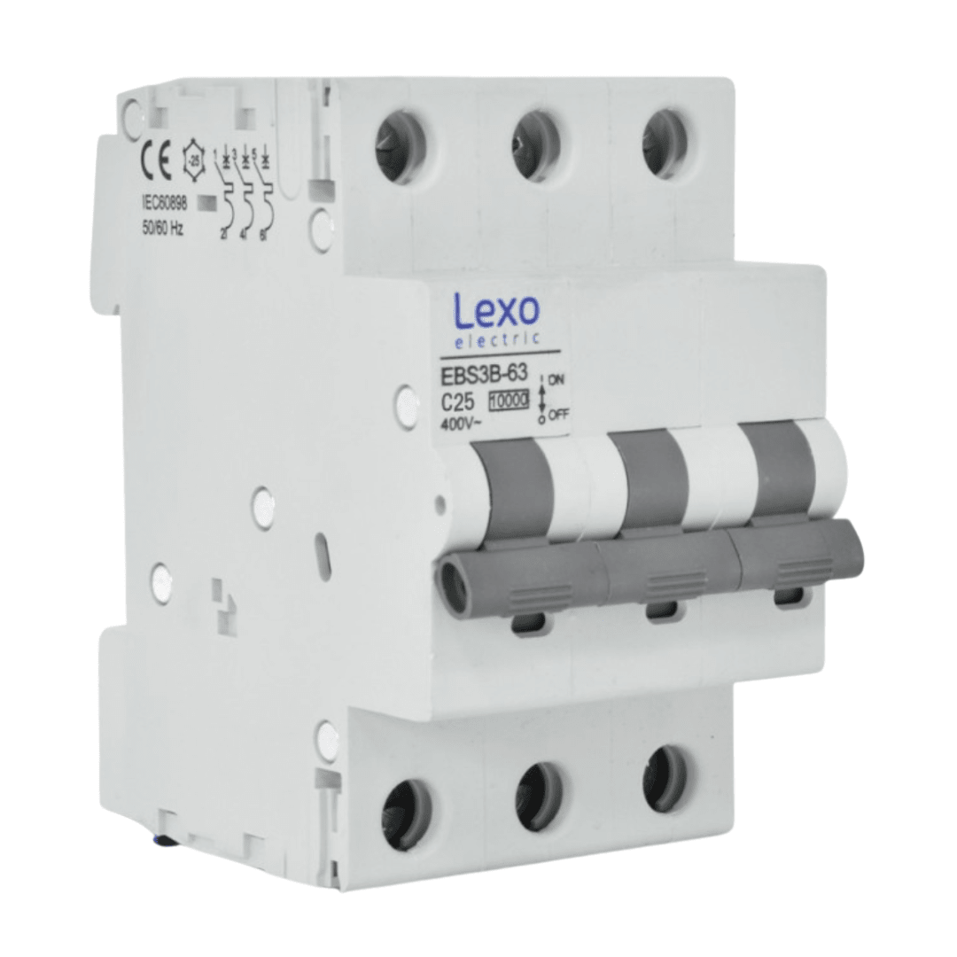 Int. Automatico Lexo 3x25A 10KA Curva C - Imagen Principal