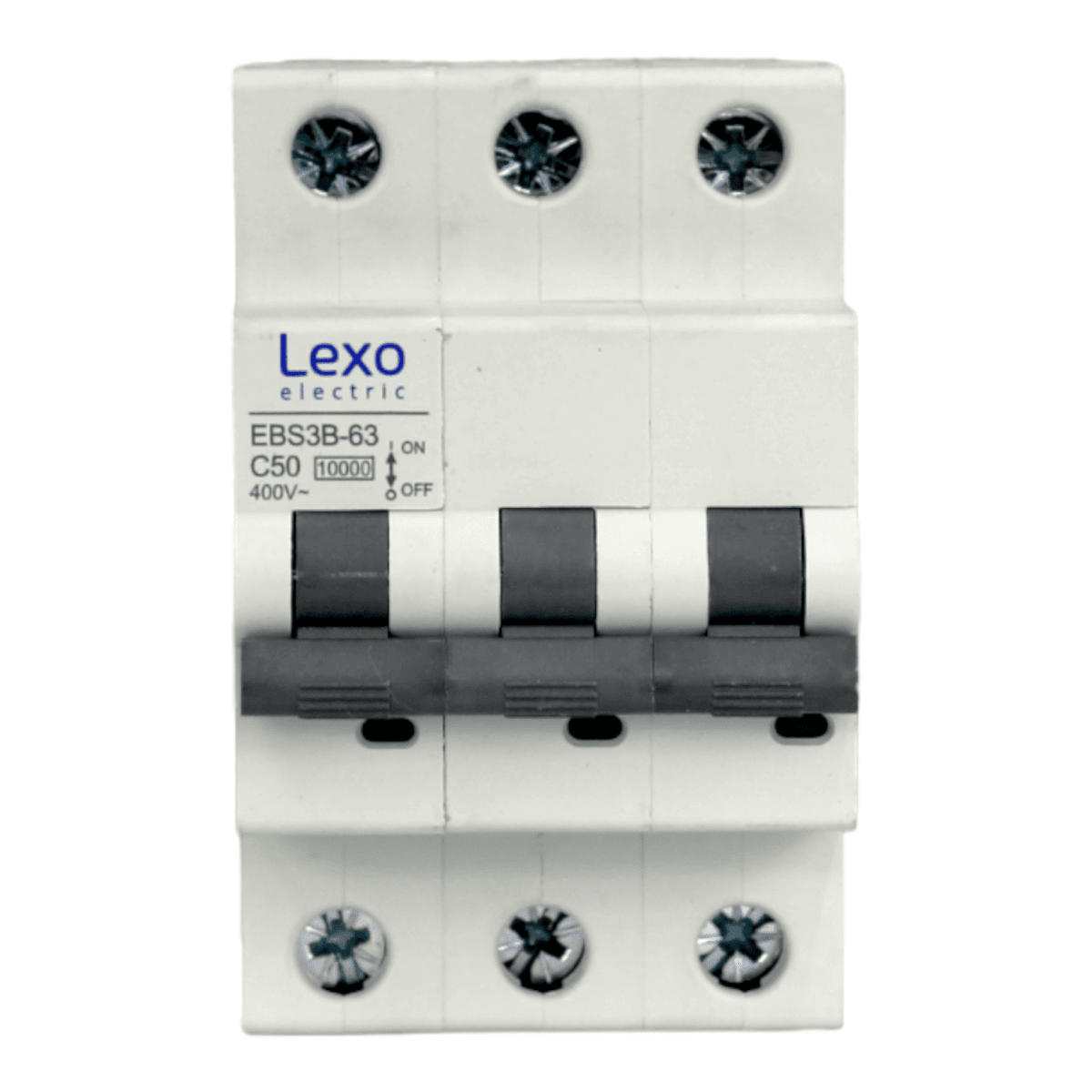 Int. Automatico Lexo 3x50A 10KA Curva C - Vista 2
