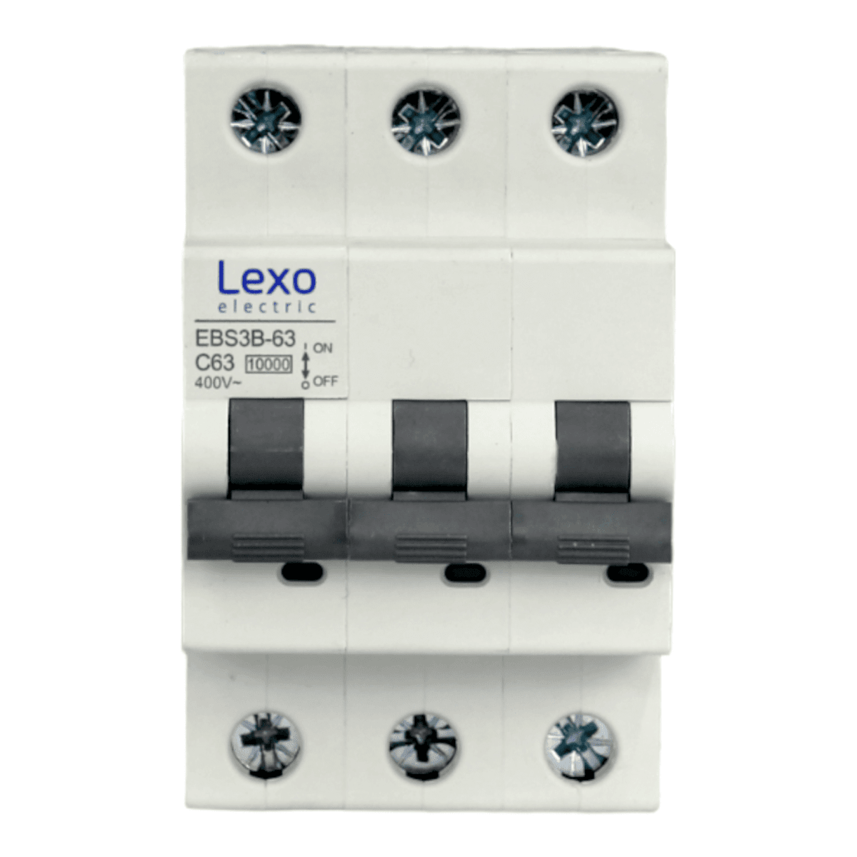 Int. Automatico Lexo 3x63A 10KA Curva C - Vista 2