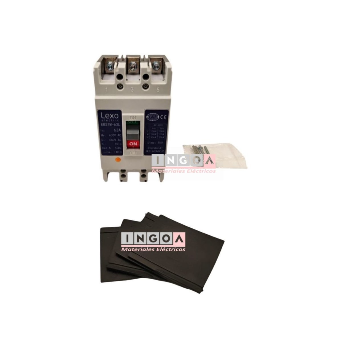 Interruptor Automatico Caja Moldeada 3x63A 25KA Lexo - Vista 7