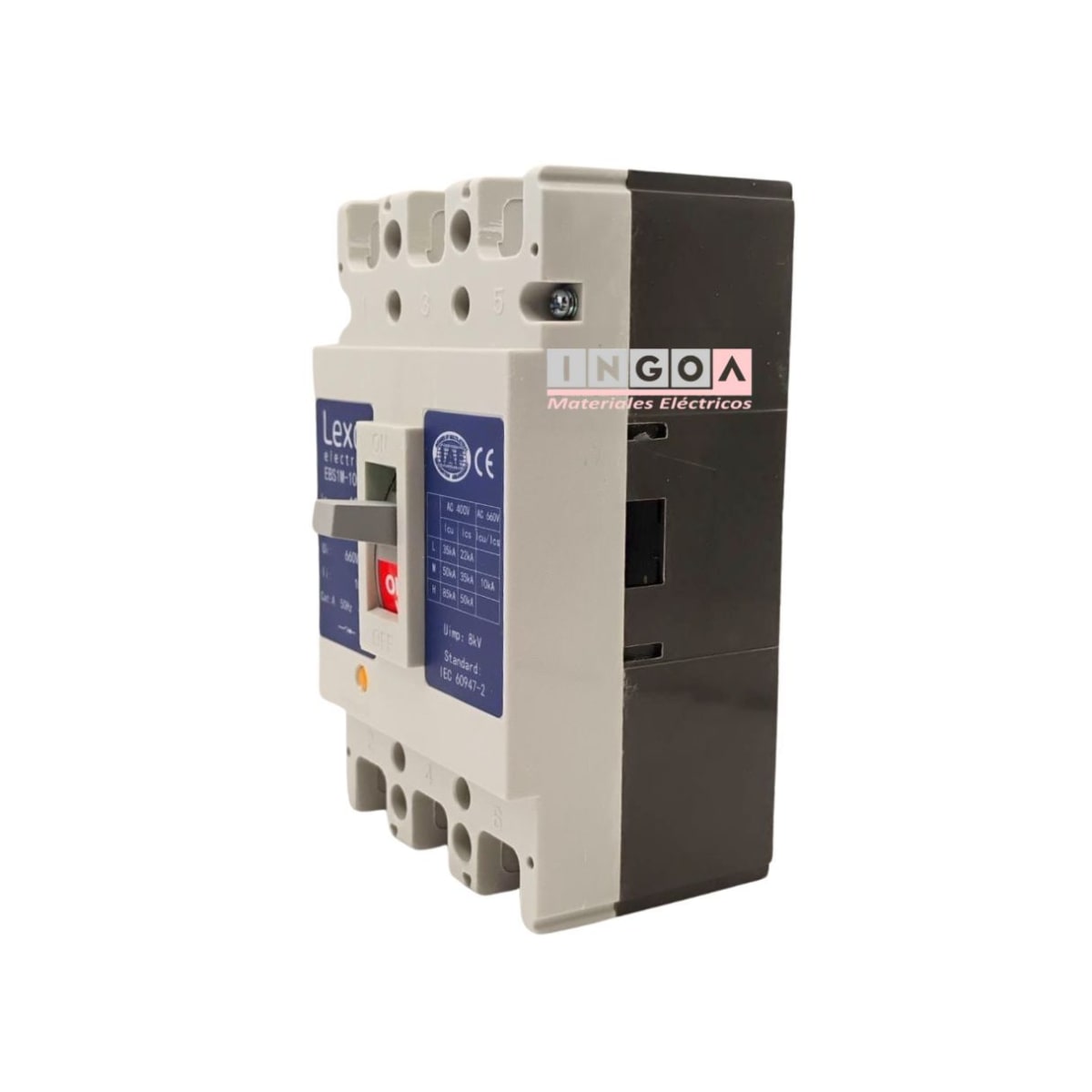 Interruptor Automatico Caja Moldeada 3x100A 35KA Lexo EBS1M-1003