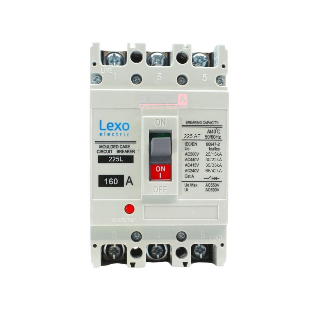 Interruptor Automatico Caja Moldeada 3x160A 35KA Lexo - Vista 2
