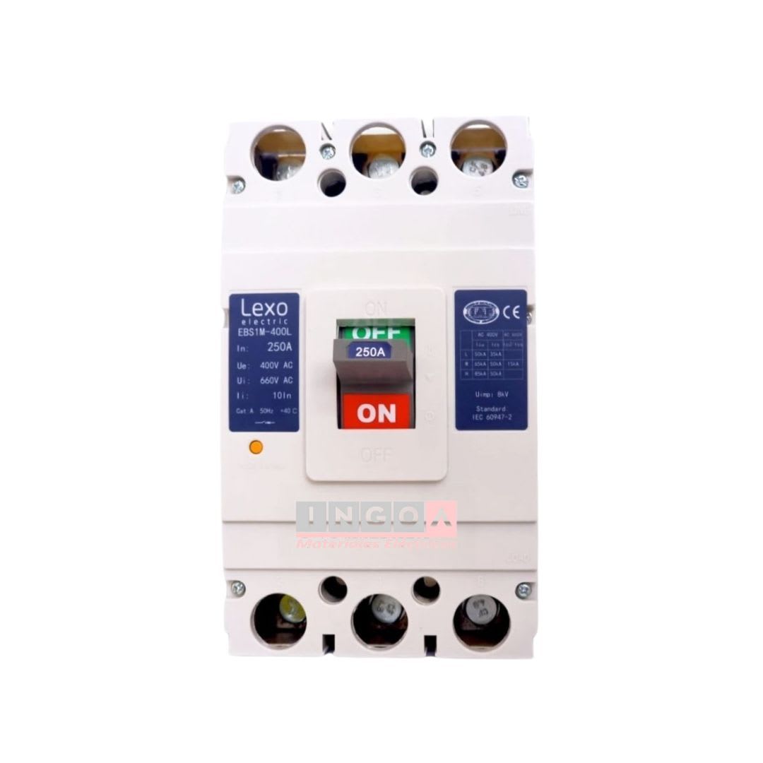Interruptor Automatico Caja Moldeada 3x250A 50KA Lexo - Vista 2