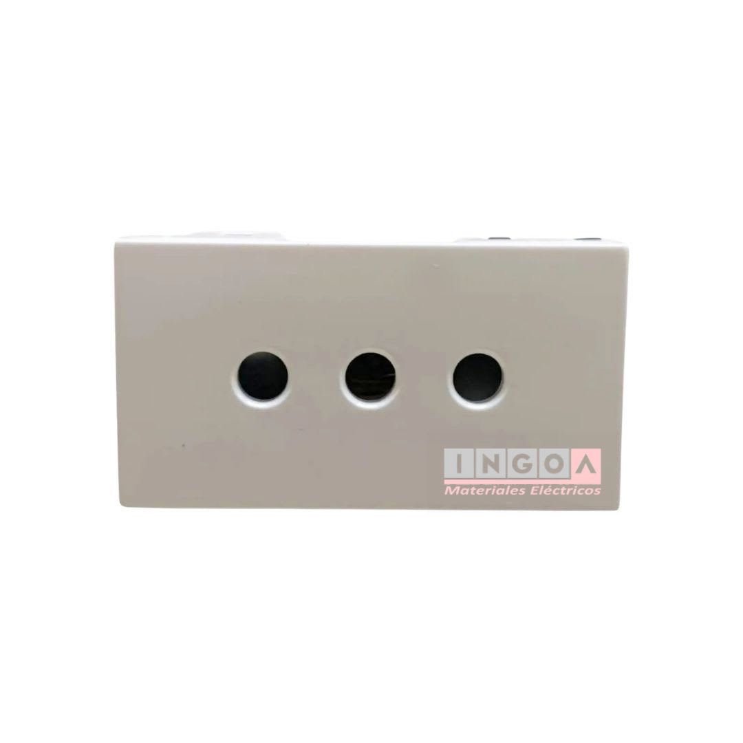 Modulo Enchufe 2P+T 10A 250V Beige - Lexo2
