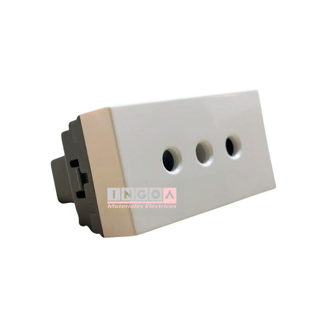 Modulo Enchufe 2P+T 10A 250V Beige - Lexo3