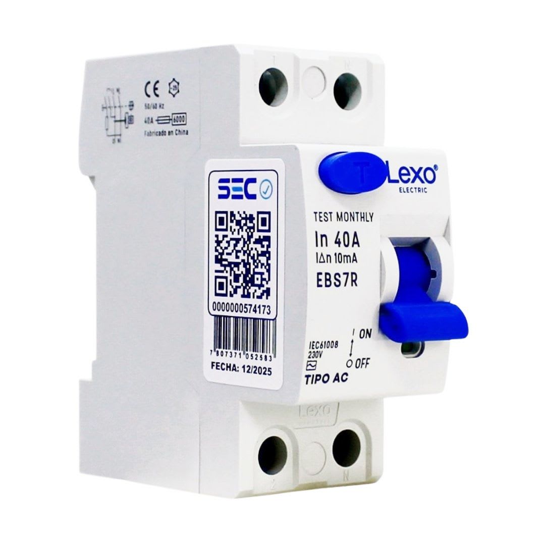 Int. Diferencial Lexo 2x63A 10mA Clase AC - Imagen Principal