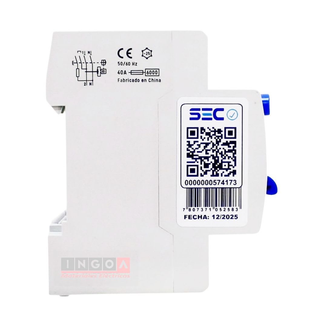 Int. Diferencial Lexo 2x63A 10mA Clase AC - Vista 3