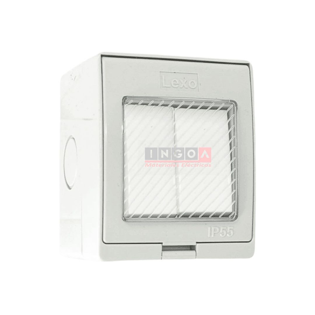Caja Hidrobox Interperie con Interruptor Doble 9/15 10A 250V IP55 - Lexo - Vista 2