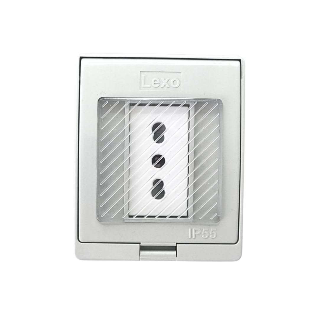 Caja Hidrobox Interperie con Tomacorriente Simple 10/16A 250V IP55 - Lexo 0