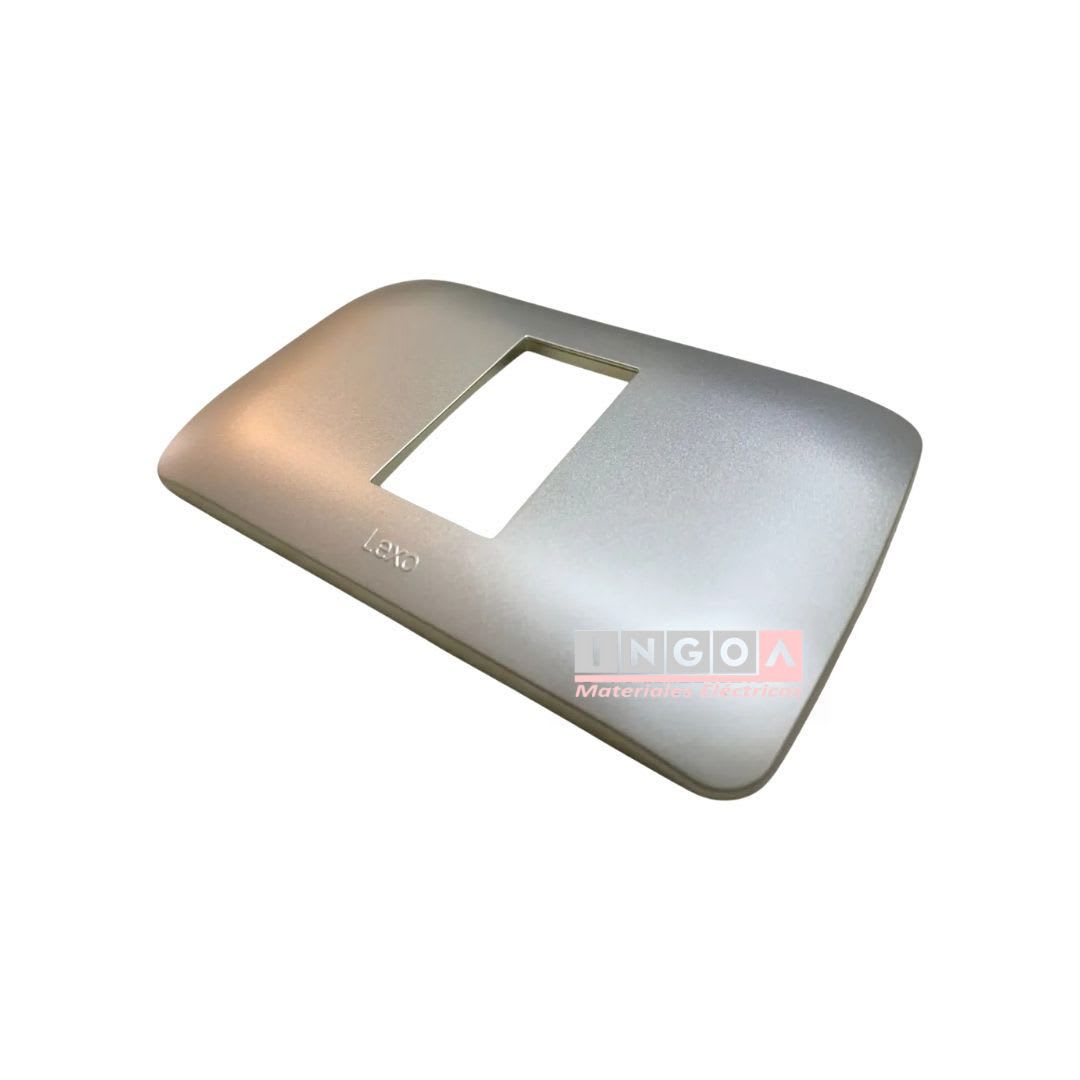 Placa Tapa 1 Modulo Color Plata - Lexo3