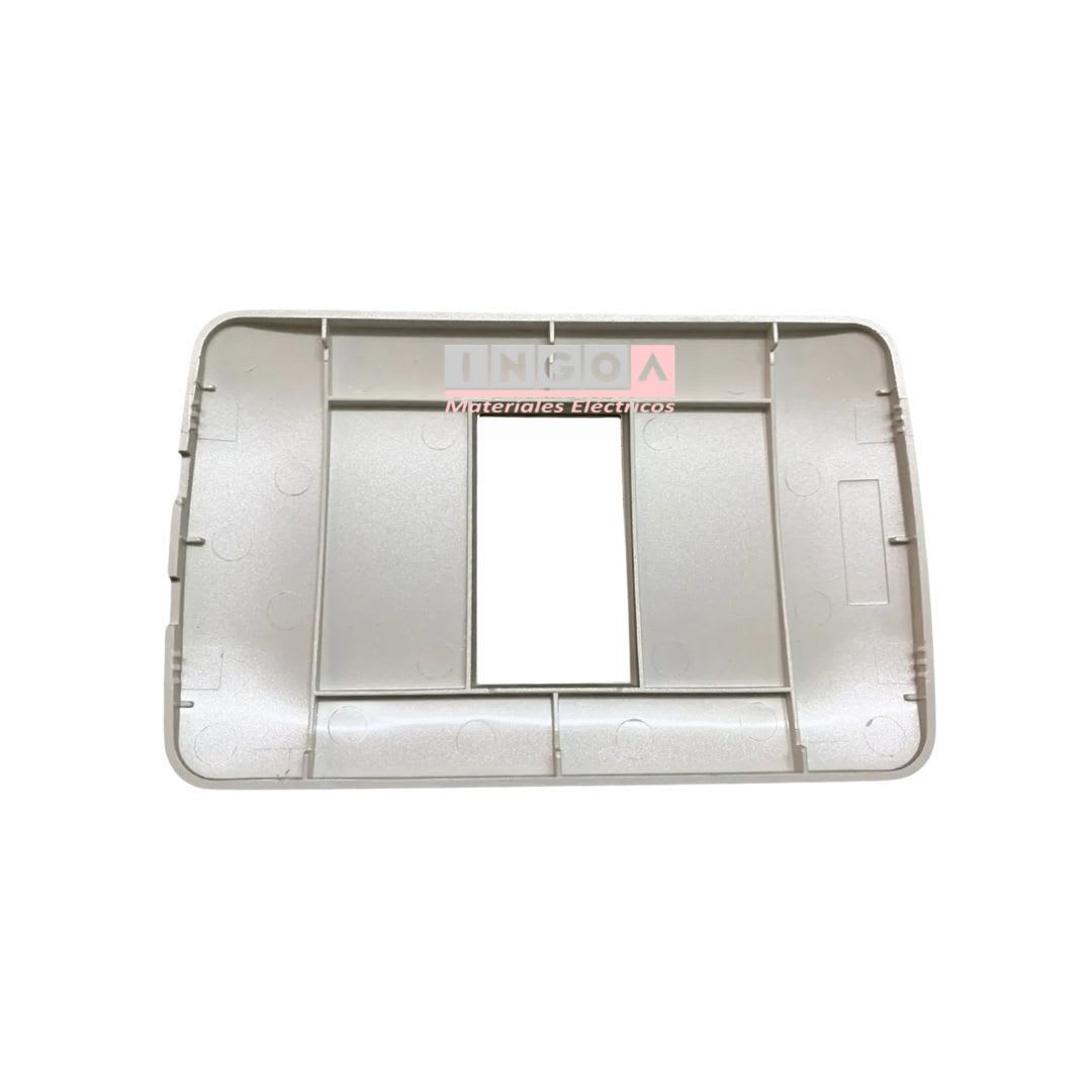 Placa Tapa 1 Modulo Color Plata - Lexo5