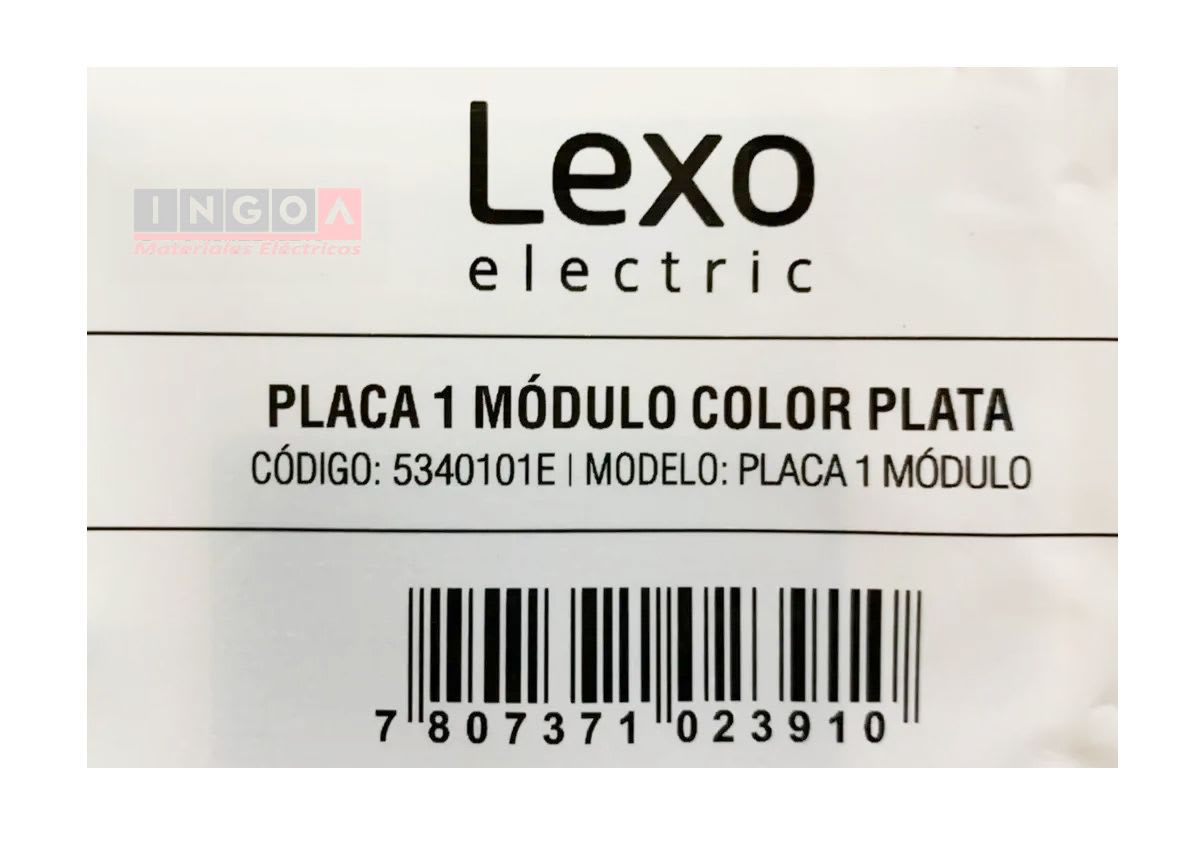 Placa Tapa 1 Modulo Color Plata - Lexo6