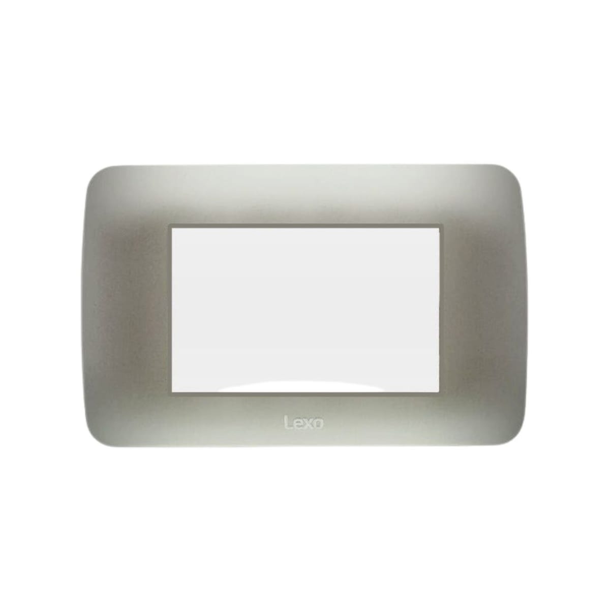 Placa Tapa 3 Modulos Color Plata - Lexo 0