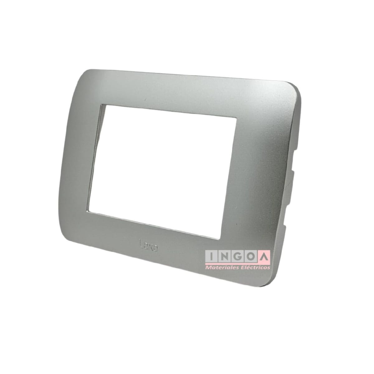 Placa Tapa 3 Modulos Color Plata - Lexo - Vista 2