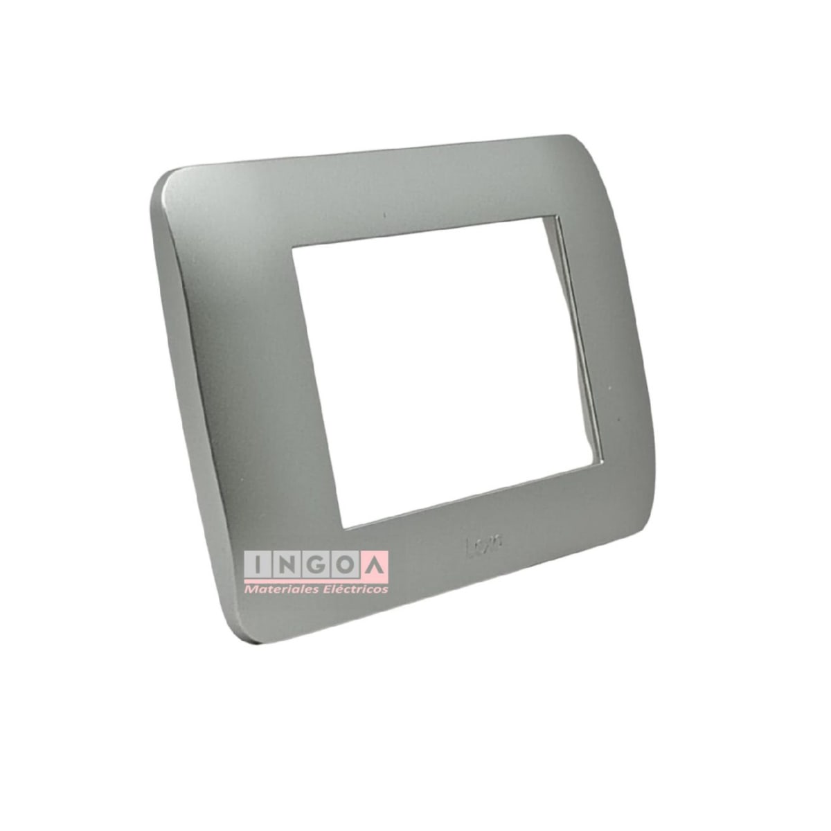 Placa Tapa 3 Modulos Color Plata - Lexo - Vista 3