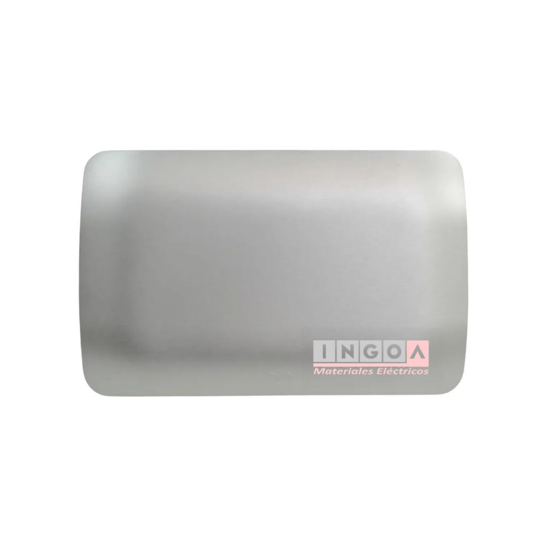 Placa Tapa Ciega Sin Soporte Color Plata - Lexo2